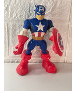 Hasbro Playskool Super Hero Adventures Captain America Figure 5” Squeeze... - £3.48 GBP