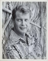 Troy Donahue original 8x10 photo circa 1960&#39;s pose in Hawaiian shirt by Tiki hut - $25.00