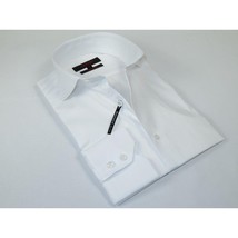 Men's Axxess Turkey Shirt 100% Egyptian Cotton High Collar 224-03 White Pique image 2
