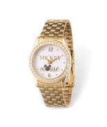 Disney Adult Mickey Mouse Crystal Bezel Gold-tone Watch - $113.20 CAD