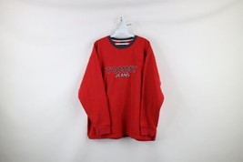 Vintage 90s Tommy Hilfiger Mens Large Distressed Spell Out Crewneck Sweatshirt - £36.96 GBP