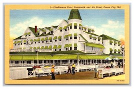 Plimhimmon Hotel Ocean City Maryland Md Unp Lino Cartolina D22 - £4.80 GBP