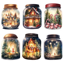 Christmas Magic Stickers Glass Jar Notebook Journal Decor Craft Scrapboo... - £6.04 GBP