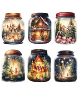 Christmas Magic Stickers Glass Jar Notebook Journal Decor Craft Scrapboo... - £6.09 GBP