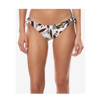 O&#39;Neill Womens Juniors Pink Nora Printed Side Tie Bikini Bottoms Swim M Tropical - $19.75