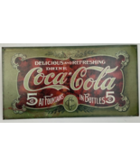 1999 Coca-Cola Metal Sign 16&quot; x 8.75&quot; Delicious Refreshing 5¢ Fountains ... - €15,99 EUR