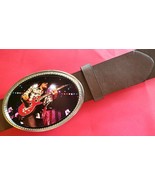 KID ROCK Pop-Rock White Trash  Epoxy Photo Music Buckle  & Brown Bonded Belt - $24.70