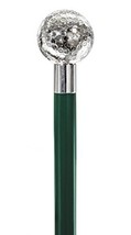 Sterling Silver Golf Ball Knob Style Walking Stick - £143.92 GBP