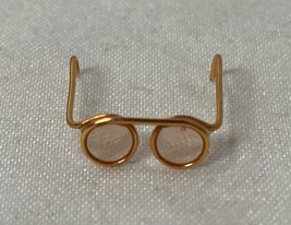Miniatures Doll / Bear Wire Rimmed Glasses - Gold Toned - NEW - £1.56 GBP
