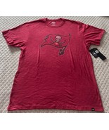Tampa Bay Buccaneers NFL Team Apparel T-Shirt-Front Logo Red 100% Cotton... - $364.93 MXN