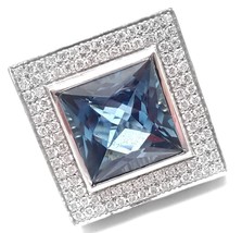 Authentic! Pasquale Bruni 18k White Gold Diamond London Blue Topaz Large Ring - £10,070.00 GBP
