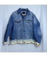 Wrangler Denim Jacket Ombre Bleached Effect Button Front Western Style S... - $24.75