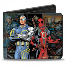 Cable and Deadpool Comic Scene Pose Bi-Fold Wallet Black - £19.85 GBP