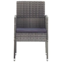 Modern Outdoor Garden Patio Set Of 4 Poly Rattan Dining Chairs With Cushions - £195.41 GBP+