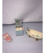 Fisher Price Loving Family 2002 Bathroom Claw Foot Tub Dollhouse Furnitu... - $41.25