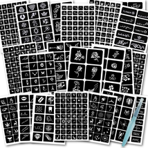 Koogel 524 PCS Henna Tattoo Stencil Kit,20 Sheets Henna Temporary Tattoo... - $14.41