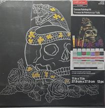 Craft Smart® 11&quot; x 11&quot; Skull with Snake Canvas Painting Kit, Halloween C... - €17,11 EUR