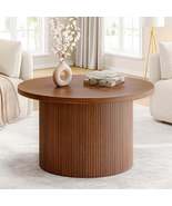 31.5&quot; Round Coffee Table,Tambour Design Coffee Tables,Mid Century Modern... - $143.65
