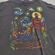Freddy Kruger Jason Vorhees Van Gogh Starry Night Art Style Tshirt 2XL - $13.81