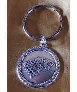 GOT Keychain 2- Sided House Stark Dire Wolf Winter Is Coming Handmade FR... - £7.84 GBP