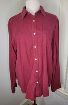 Men&#39;s UNTUCKit  burgundy Red flannel  button down dress shirt large. - £11.86 GBP