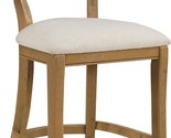Alania Wood Counter Height Stool With Cane Back And Padded Seat, Linen F... - $318.99