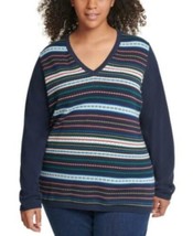 MSRP $70 Tommy Hilfiger Plus Size Ivy Float Cotton Sweater Blue Size 0X - £29.45 GBP