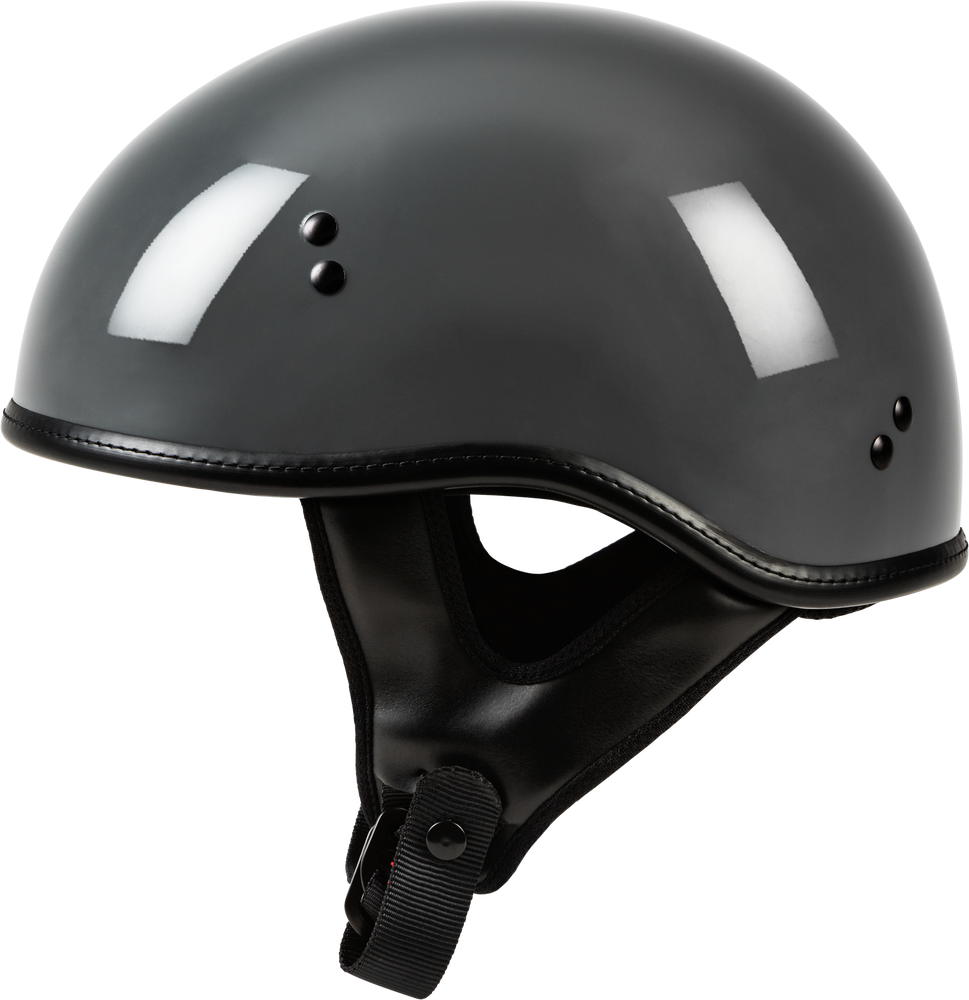 HIGHWAY 21 - .357 Solid Half Helmet, Gray, Large - $69.95
