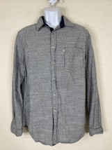 Goodfellow Men Size M Blue Striped Button Up Shirt Long Sleeve - £5.66 GBP