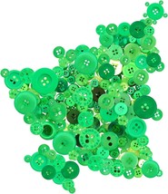 1000 Resin Buttons Colorful Greens Jewelry Making Sewing Supplies Assort... - $23.75