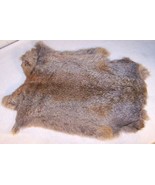 6 NATURAL GREY GENUINE RABBIT SKIN new solf tan hide fur pelt craft skin... - £18.75 GBP
