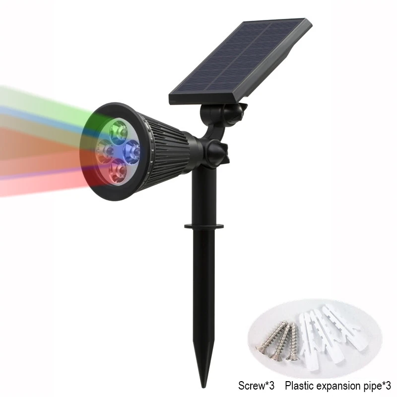 T- 2PCS Solar Powered Spotlight Outdoor Lighting Solar Light 2-in-1 Adjustable 4 - £117.39 GBP