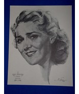 Mary Pickford Academy Award Oscar Portrait Print Vintage 1962 Volpe Coqu... - $227.89 MXN