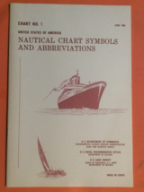 Nautical Chart Symbols And Abbreviations - Chart No. 1 - June 1968 - Vintage - £14.90 GBP