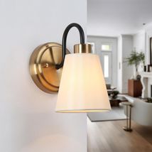 GEPOW Black Gold Wall Sconce Modern Fabric Shade Bathroom Wall Light - €26,23 GEPOW Black Gold Wall Sconce Modern Fabric Shade Bathroom Wall Light - €26,23 EUR