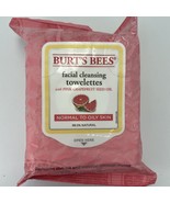 Burt&#39;s Bees Facial Cleansing Towelettes Normal to Oily Skin Pink Grapefr... - £4.65 GBP