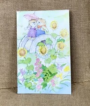 Ephemera Vtg English Cards LTD Greeting Card Bears In Love Spring Flower... - $3.56