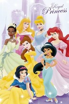Disney Princesses Poster Princess Jasmine Cinderella Snow White Tiana - £35.39 GBP