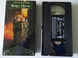 Robin Hood: Prince of Thieves (VHS, 1991) with Kevin Costner &amp; Morgan Fr... - £4.75 GBP