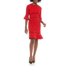 New Sandra Darren Red Black Flare Dress Size 8 Size 10 Size 12 Size 14 - £34.01 GBP+