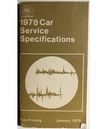 FORD 1978 Car Service Specifications softcover - $9.89