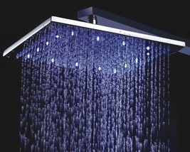 10&quot; Multicolor Solid Brass Showerhead, Polished Chrome- Square - $128.67