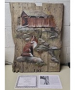 GEORGE TURNER 1996 LIMITED EDITION HAND PAINTED RELIEF SCULPTURE &quot;RED FO... - $4,709.77 MXN