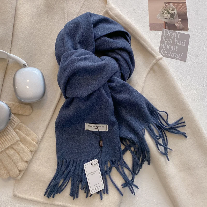 Luxury Women&#39;s Cashmere Wool Scarf: Warm Pashmina Shawl &amp; Wrap DFZ037-12 - $17.00
