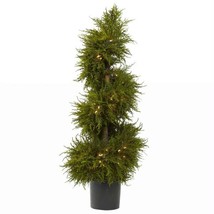 43” Cedar Spiral Topiary with Lights - £141.75 GBP