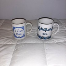 Oma and Opa Coffee Mug Mugs Tea Cups Set Dear Grandpa Grandma - £10.60 GBP