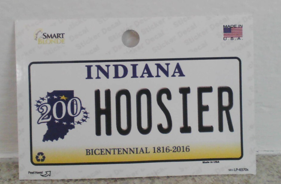 Hoosier Indiana Bicentennial- 3&quot;  Decal Sticker - $7.50