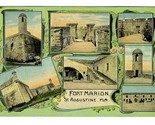 Fort Marion Multiview Postcard St Augustine Florida 1910&#39;s - $11.88
