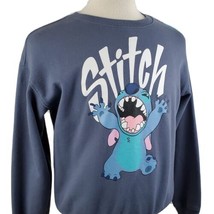 Disney Lilo &amp; Stitch Pullover Sweatshirt Medium Crew Neck Two Sided Jumper  - £14.64 GBP