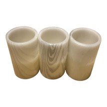 Z Gallerie Candle W/ Wood Grain Pattern Set Of 3 Lot Battery Powered Party - £36.76 GBP